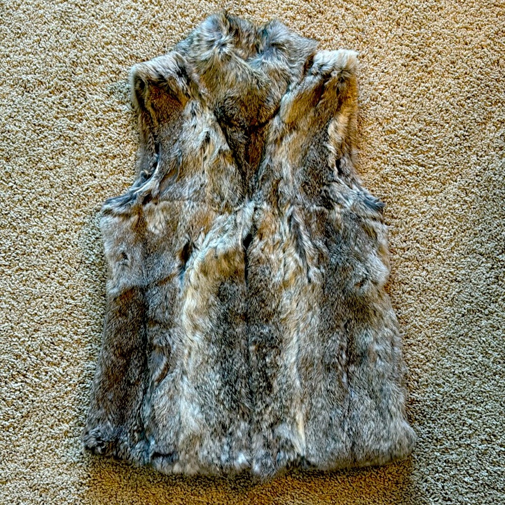 Michael Kors Grey Real Rabbit Fur Vest